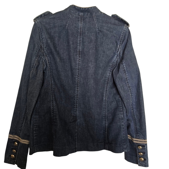 NWT Ralph LaurenWomen's Blue Denim Military Button-Up Jacket - Picture 2 of 9